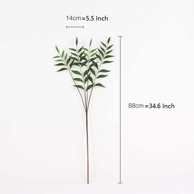 Artificial Bamboo Leaf Stems 35" Tall
