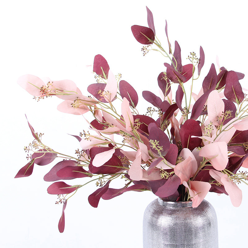 Artificial Eucalyptus in Pink or Red 29" Tall