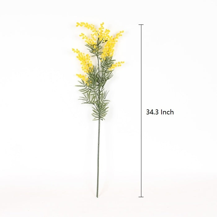 Artificial Yellow Felt Ball Plant Stem 34" Tall