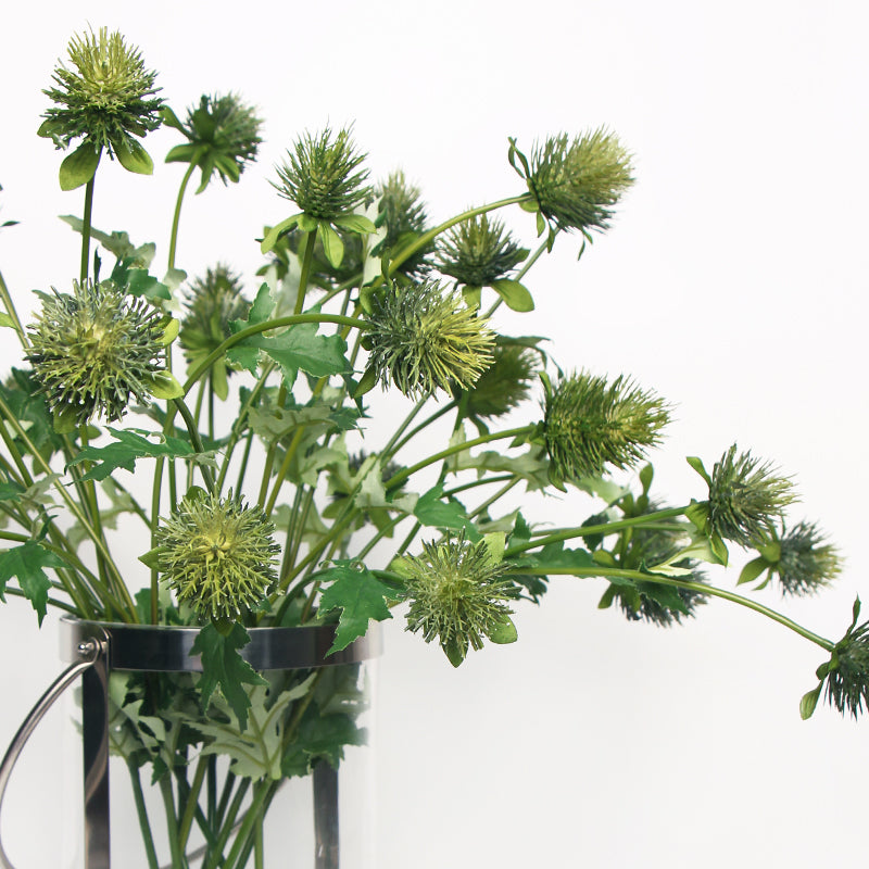 Artificial Eryngium Flower Stem in Green 24" Tall