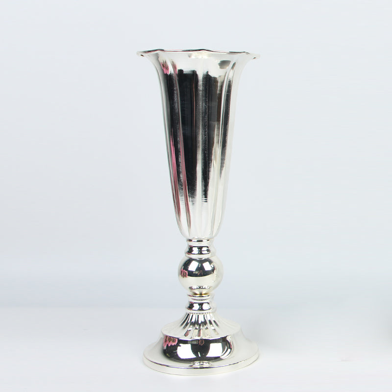 Ice Bucket Style Vase in Silver